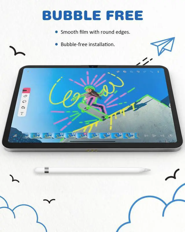 Alt view image 7 of 7 - Paper Screen Protector for iPad A16 11th 2025 & 10th Generation 10.9"