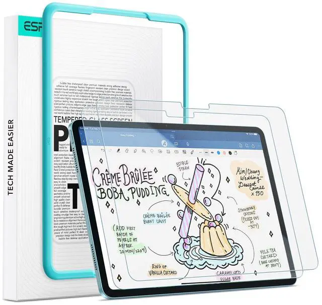 Main image of 2 Pack Paper-Feel Screen Protector for iPad Air 13 Inch M4/M3/M2 (2026/2025/2024, 8th/7th/6th Gen), Write and Draw Like on Paper, 9H Tempered Glass, Matte Anti-Glare with Alignment Frame