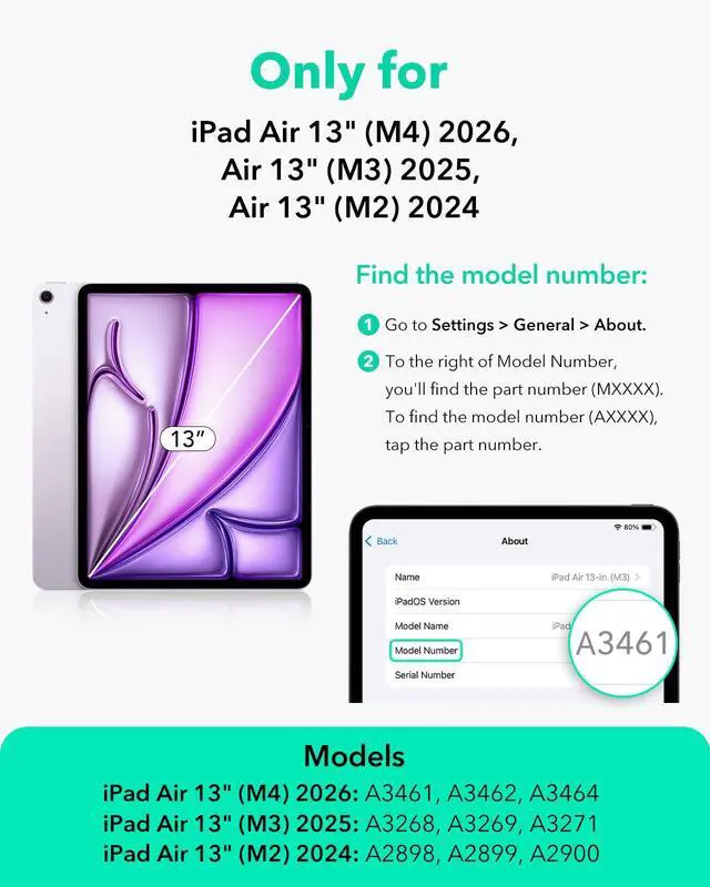Alt view image 2 of 7 - 2 Pack Paper-Feel Screen Protector for iPad Air 13 Inch M4/M3/M2 (2026/2025/2024, 8th/7th/6th Gen), Write and Draw Like on Paper, 9H Tempered Glass, Matte Anti-Glare with Alignment Frame