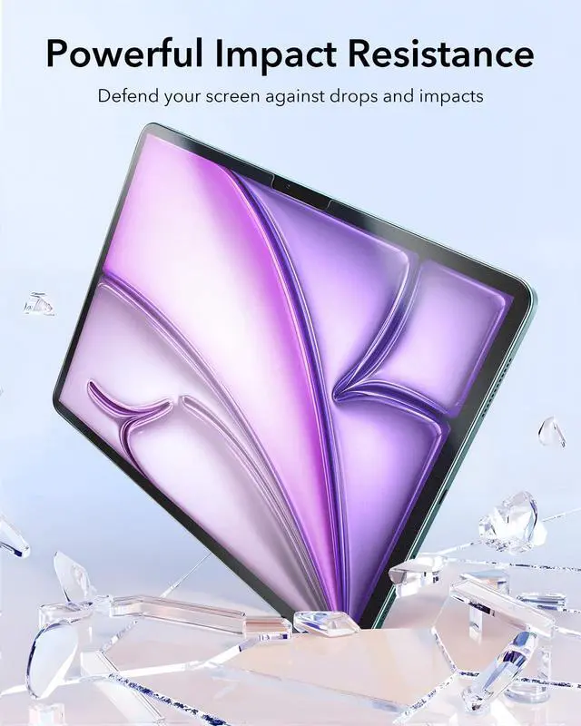 Alt view image 6 of 7 - 2 Pack Paper-Feel Screen Protector for iPad Air 13 Inch M4/M3/M2 (2026/2025/2024, 8th/7th/6th Gen), Write and Draw Like on Paper, 9H Tempered Glass, Matte Anti-Glare with Alignment Frame