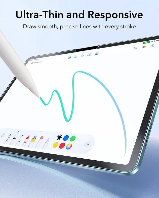 Alt view image 7 of 7 - 2 Pack Paper-Feel Screen Protector for iPad Air 13 Inch M4/M3/M2 (2026/2025/2024, 8th/7th/6th Gen), Write and Draw Like on Paper, 9H Tempered Glass, Matte Anti-Glare with Alignment Frame
