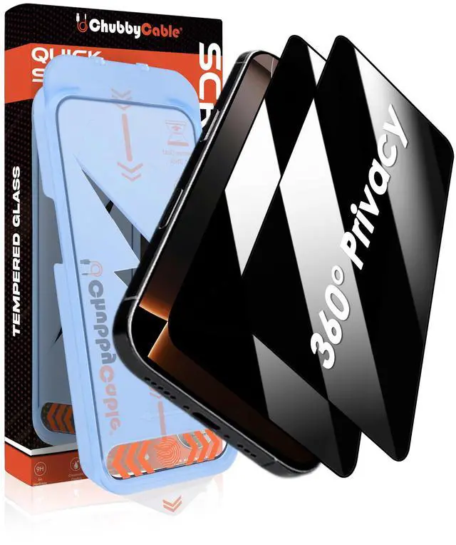 Main image of 360 Privacy Screen Protector for iPhone 16 Pro, 2 Pack