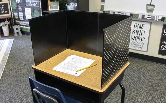 Alt view image 3 of 4 - Chalkboard Brights Privacy Screen (TCR20763)