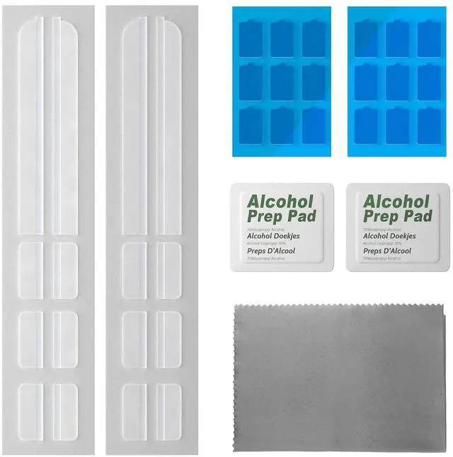 Main image of Privacy Screen Adhesive Strips and Slide Mount Tabs for Laptop Computer Monitor, Privacy Screen Slide Mount Tabs *2, Privacy Screen Adhesive Strips *2, 1pcs Microfiber Cloth, 2pcs Screen Cleaning Kit