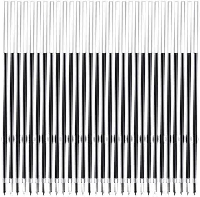 Main image of 4.53 Inch Retractable Ballpoint Pen Refills, 1 mm Medium Tip Ink Pen Refills for Click Pens (Length 4.53 Inch/115 mm, Can be Cut to 4.2 Inch/107 mm or 3.85 Inch/98 mm) (Black, 35 Pcs)