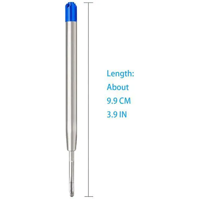 Alt view image 2 of 4 - 3.9'' Ballpoint Ink Pen Refills,Blue Ink,Medium,10Pcs