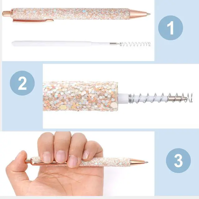 Alt view image 3 of 6 - 50 PCS Ballpoint Pen Ink Refills for Click Retractable Pens 3.86 Inch Blue