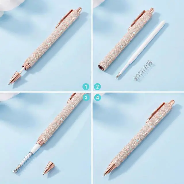 Alt view image 6 of 6 - 50 PCS Ballpoint Pen Ink Refills for Click Retractable Pens 3.86 Inch Blue