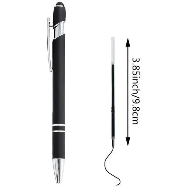 Alt view image 2 of 7 - 50 pcs 2-in-1 Retractable Ballpoint Pen Refill - Touch Screen Stylus Pen Refills - 3.85inch/9.8cm Pen Refills