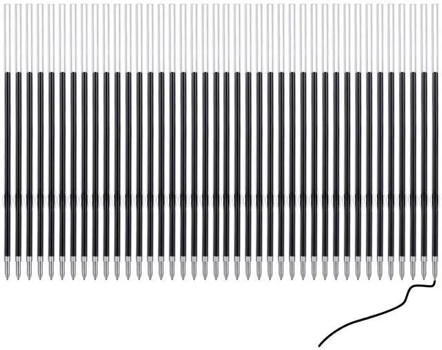 Main image of 3.86 in Black Ink Refills for Ballpoint Pen with Stylus Tip, Soft Touch Click Pen, 2 in 1 Metal Pens, Medium Point(Pack of 40)