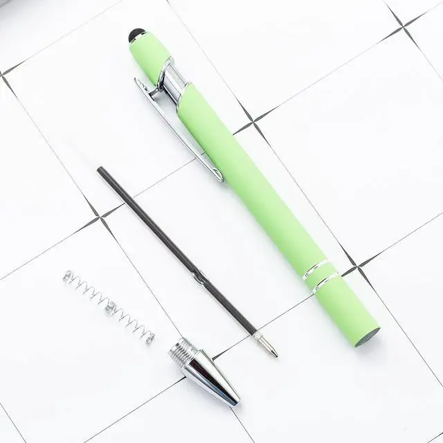 Alt view image 3 of 5 - 3.86 in Black Ink Refills for Ballpoint Pen with Stylus Tip, Soft Touch Click Pen, 2 in 1 Metal Pens, Medium Point(Pack of 40)