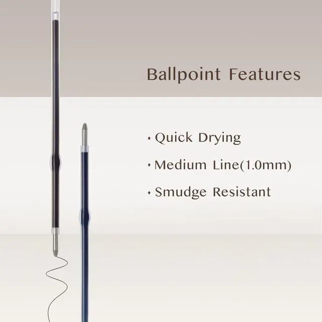 Alt view image 3 of 7 - 36pcs Ballpoint Pen Refills Black Ink Medium Point 1.0mm Tip Smooth Writing Pen Refill (36 Black)