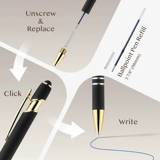 Alt view image 5 of 7 - 36pcs Ballpoint Pen Refills Blue Ink Medium Point 1.0mm Tip Smooth Writing Pen Refill (36 Blue)