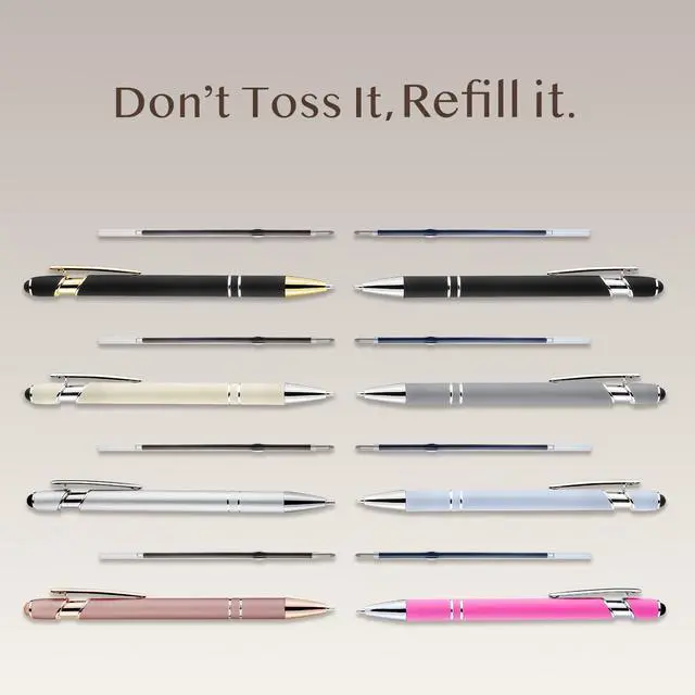 Alt view image 7 of 7 - 36pcs Ballpoint Pen Refills Black Ink Medium Point 1.0mm Tip Smooth Writing Pen Refill (36 Black)