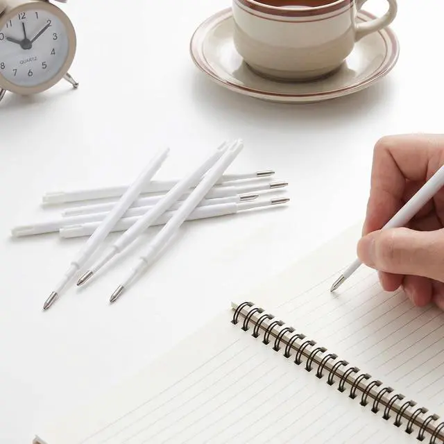 Alt view image 4 of 7 - 100 PCS Pen Refills for Twist Pens, 1.0mm Smooth Writing Black Ballpoint Ink Refills, 3.94" Retractable Twist Click Pen Universal Inserts for Office School Home Use