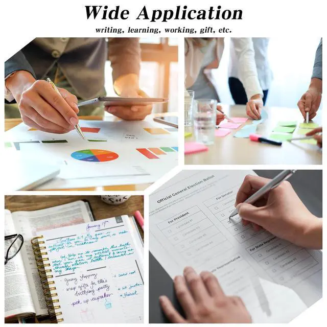 Alt view image 3 of 7 - 100 Pcs Ballpoint Ink Pen Refills Retractable Ballpoint Pen Refills 4.2 Inch Black Ink Refill Soft Click Pens Smooth Writing Medium Point for Journal Office School Supplies