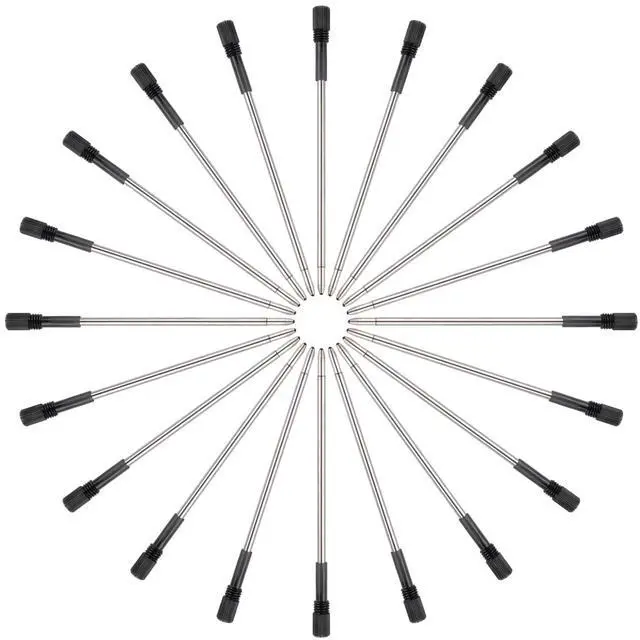 Main image of Pens Refills 20 Pcs 3.23in Ballpoint Pen Refills Sparkling Bling Diamond Crown Top Black Ink Medium Point Pens