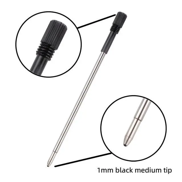 Alt view image 2 of 6 - Pens Refills 20 Pcs 3.23in Ballpoint Pen Refills Sparkling Bling Diamond Crown Top Black Ink Medium Point Pens
