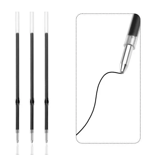 Alt view image 2 of 4 - 100Pcs Black Ballpoint Pen Ink Refills for Click Pens 4.21inch 0.7mm