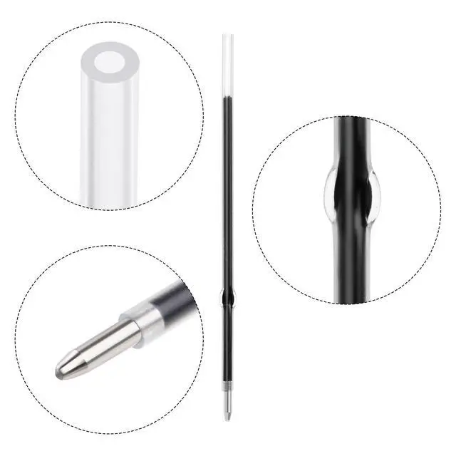 Alt view image 4 of 4 - 100Pcs Black Ballpoint Pen Ink Refills for Click Pens 4.21inch 0.7mm