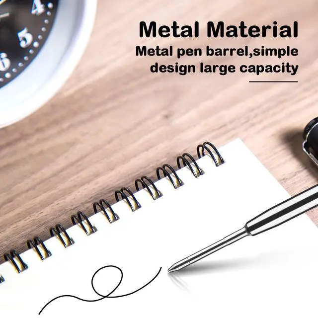 Alt view image 3 of 7 - 5pcs Replaceable Ballpoint Pen Refills with Spring Metal Ball Point Refills Smooth Writing Pen Refills, 0.7mm Retractable Ballpoint Pen Refills for School Office Supplies (Black)