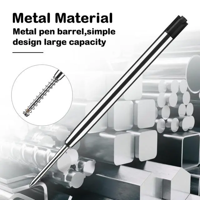 Alt view image 4 of 7 - 5pcs Replaceable Ballpoint Pen Refills with Spring Metal Ball Point Refills Smooth Writing Pen Refills, 0.7mm Retractable Ballpoint Pen Refills for School Office Supplies (Black)
