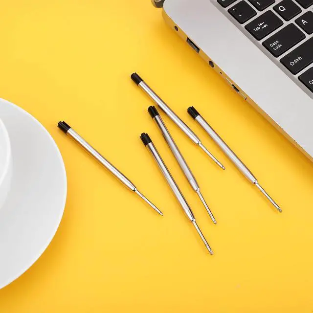 Alt view image 7 of 7 - 5pcs Replaceable Ballpoint Pen Refills with Spring Metal Ball Point Refills Smooth Writing Pen Refills, 0.7mm Retractable Ballpoint Pen Refills for School Office Supplies (Black)