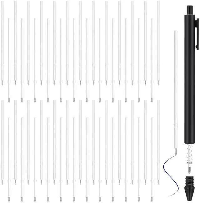 Main image of 50 Pcs 1mm Retractable Ballpoint Pen Refills Bulk 4.92 Inch Replacement Ballpoint Ink Pen Refills Smooth Writing for Click Ball Point Pens School Office Supplies(Blue,Classic)