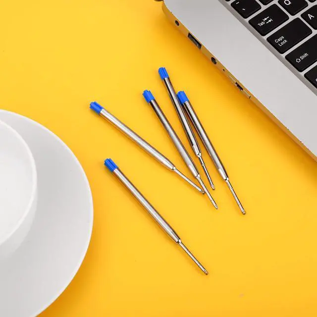 Alt view image 6 of 6 - 5pcs Replaceable Ballpoint Pen Refills with Spring Metal Ball Point Refills Smooth Writing Pen Refills, 0.7mm Retractable Ballpoint Pen Refills for School Office Supplies (Blue)
