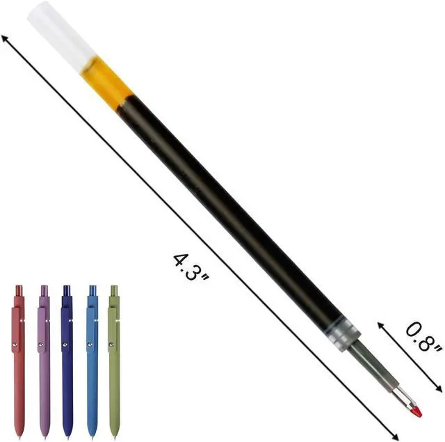 Alt view image 3 of 7 - 20 Pcs Gel Ink Refills Compatible with Pilot G2 Pens 0.7 Refills Black, Medium Point Ink Pen Refills for Click Pens