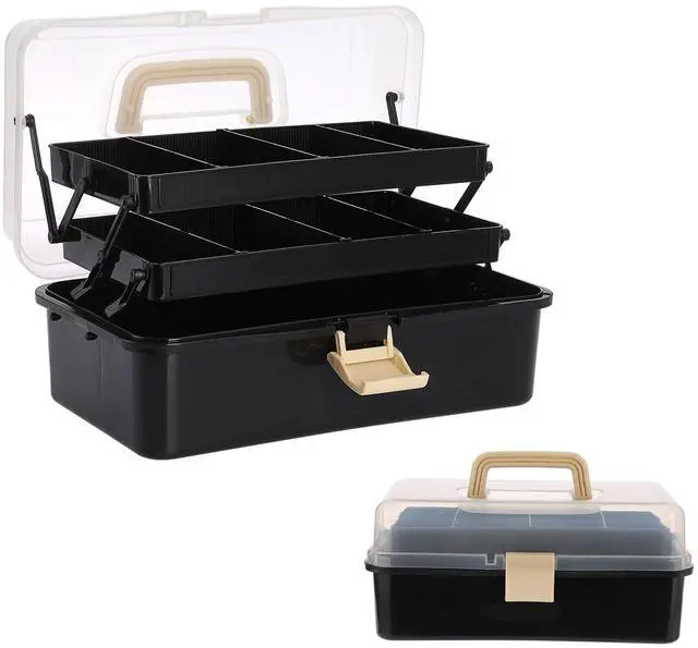 Main image of 3-Layer Plastic Dividing Storage Box Craft Organizer and Storage