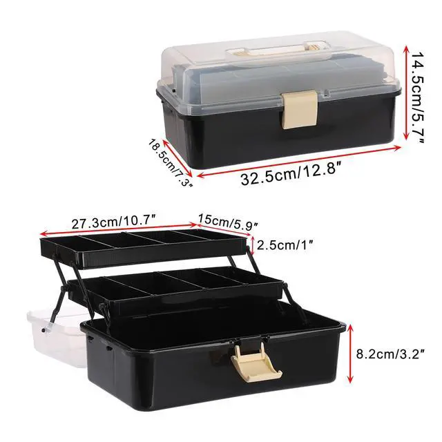 Alt view image 4 of 7 - 3-Layer Plastic Dividing Storage Box Craft Organizer and Storage