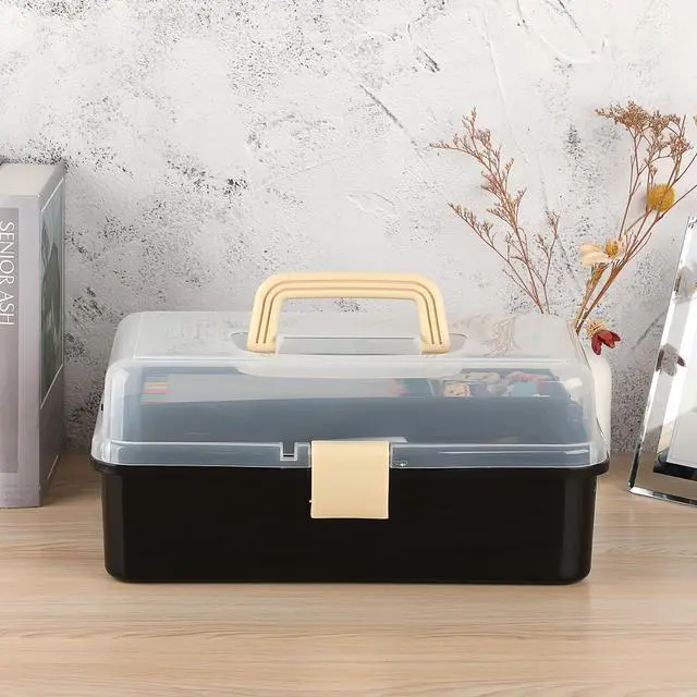 Alt view image 3 of 7 - 3-Layer Plastic Dividing Storage Box Craft Organizer and Storage