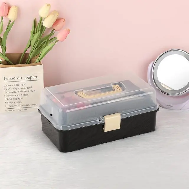 Alt view image 7 of 7 - 3-Layer Plastic Dividing Storage Box Craft Organizer and Storage