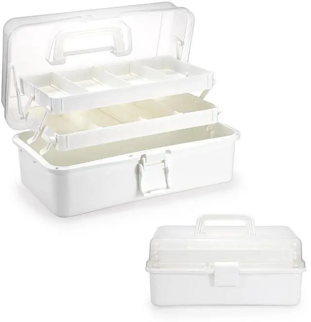 Main image of 3-Layer Plastic Dividing Storage Box Craft Organizer and Storage