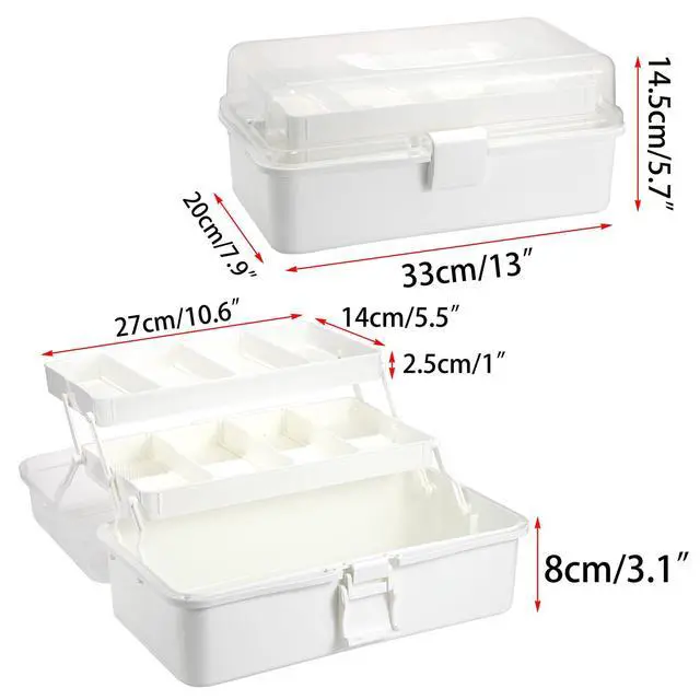 Alt view image 4 of 7 - 3-Layer Plastic Dividing Storage Box Craft Organizer and Storage