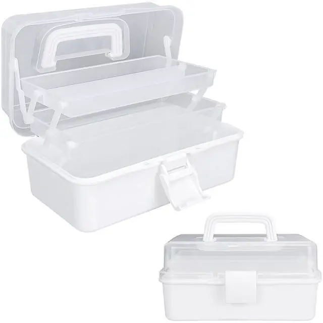 Main image of 10Inch Tackle Box Organizer and Storage,Three-Layer Sewing Box With 2 Trays