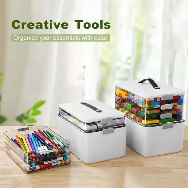Alt view image 2 of 7 - Craft Medicine Cabinet Organizers Storage Box for Art Supply Sewing