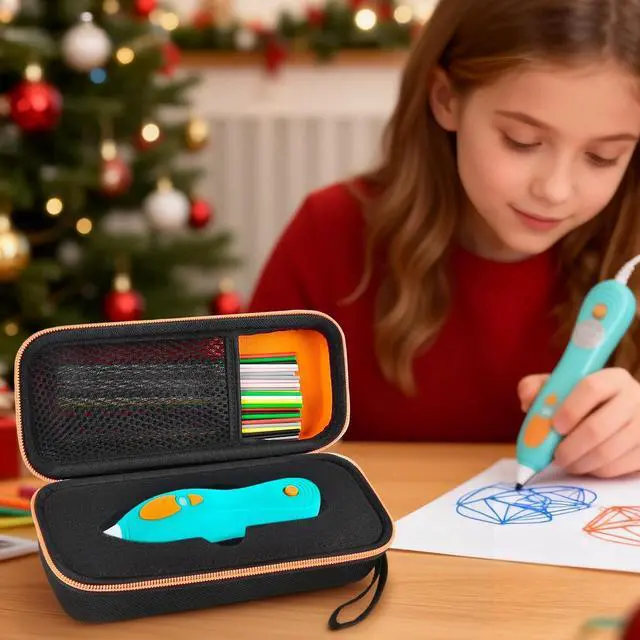 Alt view image 3 of 7 - Removable Foam Insert Case for 3Doodler Start+ Essentials 3D PenBlack