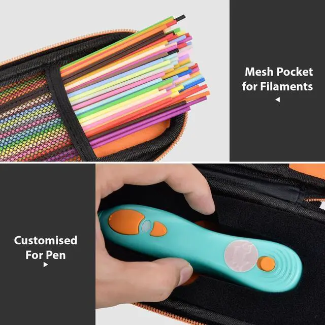 Alt view image 6 of 7 - Removable Foam Insert Case for 3Doodler Start+ Essentials 3D PenBlack