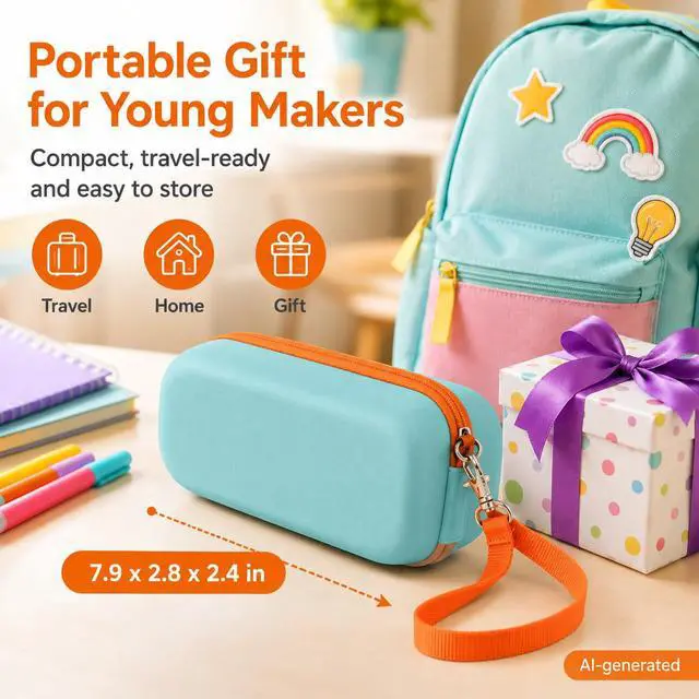 Alt view image 2 of 5 - Foam Insert Case for 3Doodler Start+ Essentials 3D Pen, Green