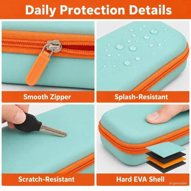 Alt view image 3 of 5 - Foam Insert Case for 3Doodler Start+ Essentials 3D Pen, Green