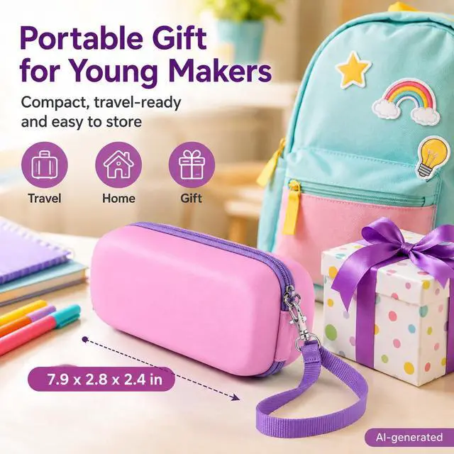Alt view image 4 of 6 - Foam Insert Case for 3Doodler Start+ Essentials 3D Pen, Pink
