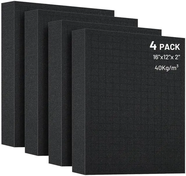 Main image of 4 PCS 16x12x2 Inch Pick and Pluck Foam Inserts for Cases - Professional-Grade Tool, Game Box & Drawer Organizer