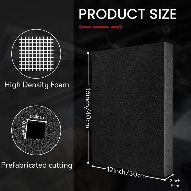 Alt view image 2 of 6 - 6 Pack Gun Case Foam - 16x12x2 Inch Pick and Pluck Foam Inserts for Cases