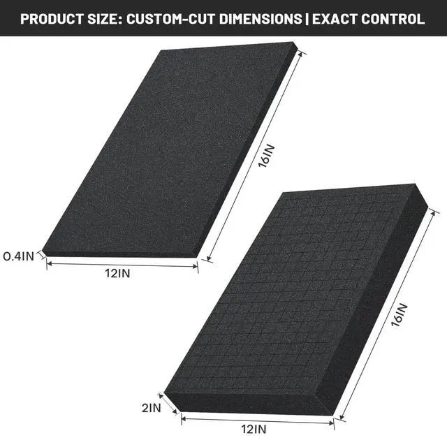Alt view image 2 of 7 - Dual-Thickness Case Foam Insert Kit 8PCS (4PCS 16x12x2" + 4PCS 16x12x0.4") - Pick and Pluck Protective Layer for Tool Drawers, Game Cases & Collectible Organizers