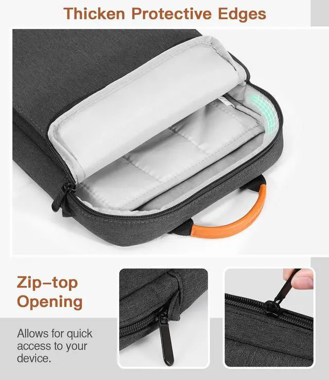 Alt view image 6 of 7 - 9-11 Inch Tablet Sleeve Bag Handle Carrying Case with Shoulder Strap