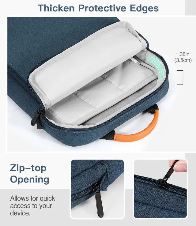 Alt view image 6 of 7 - 9-11 Inch Tablet Sleeve Bag Handle Carrying Case with Shoulder Strap