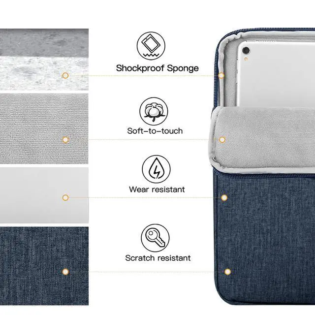 Alt view image 7 of 7 - 9-11" Tablet Sleeve Bag, Dusty Blue
