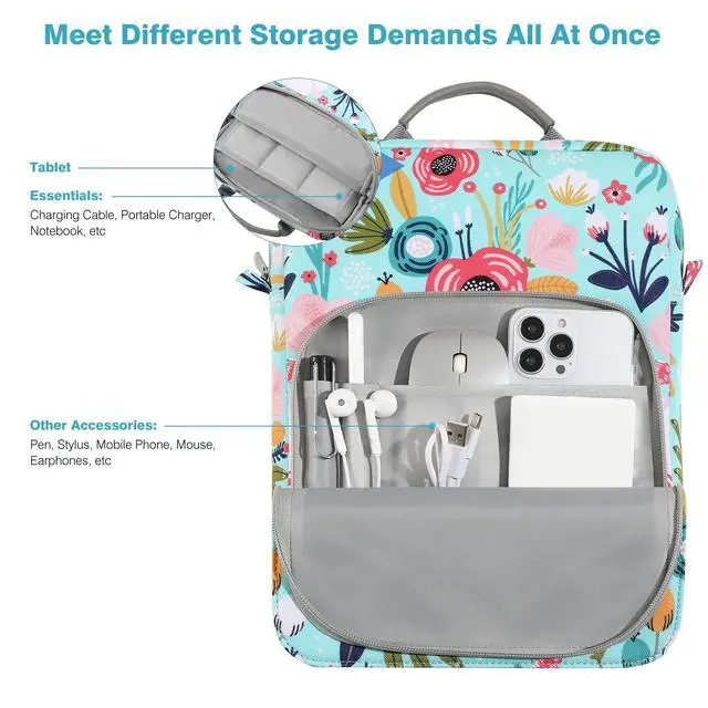 Alt view image 3 of 7 - 9-11 Inch Tablet Sleeve Bag Carrying Case with Shoulder Strap